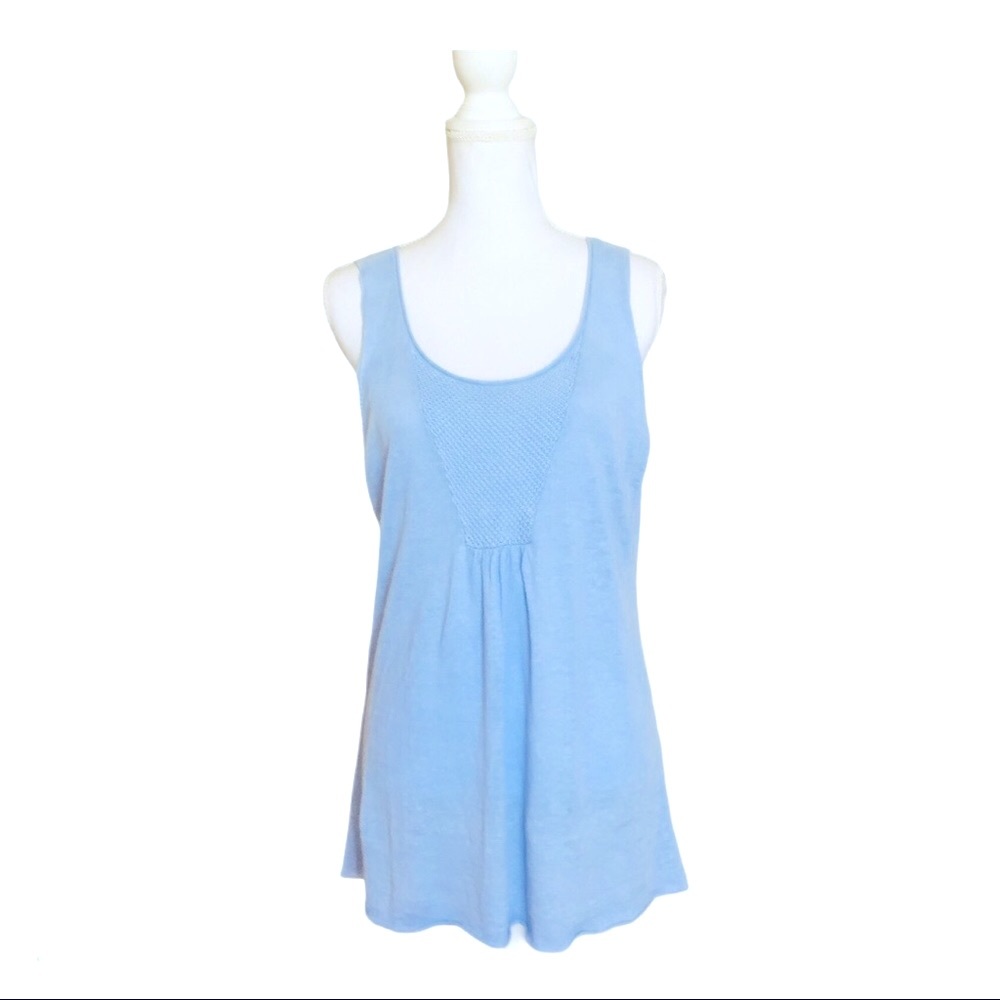 Eileen Fisher 100% Linen Sleeveless Knit Top